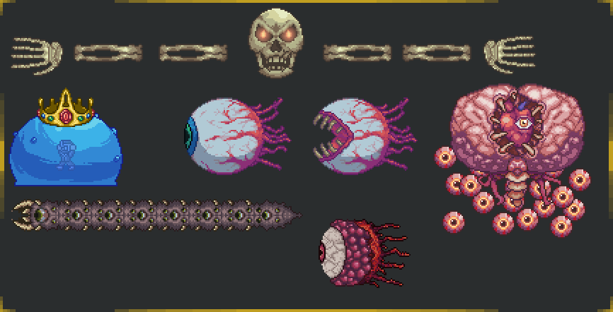 ArtStation - pre-hard mode Terraria bosses and Terraria Calamity